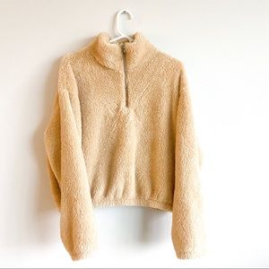 SOLD💌 QUARTER ZIP TEDDY BEAR HOODIE